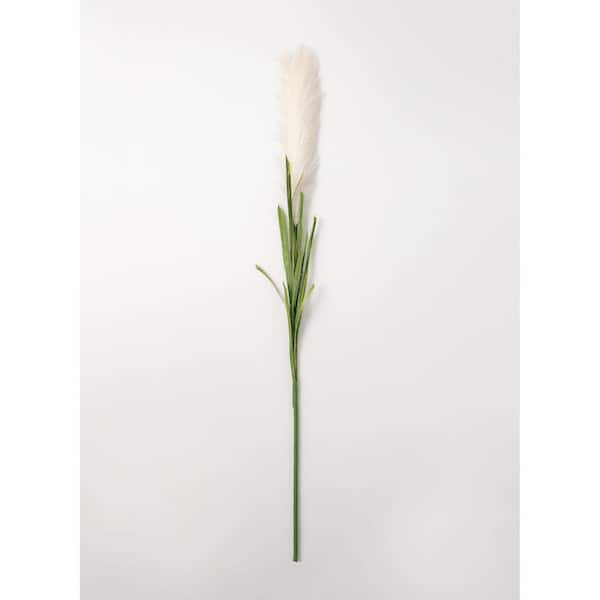 3 - Piece Artificial Pampas Grass Set Primrue Flowers/Leaves Color: White
