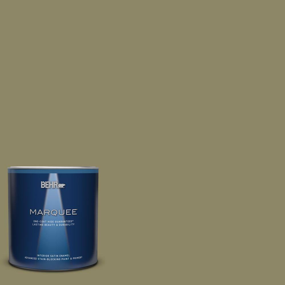 BEHR MARQUEE 1 qt. PPU923 Oregano Spice Satin Enamel Interior Paint