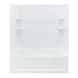 Ensemble 32 in. x 60 in. x 74 in. Standard Fit Bath and Shower Kit in White