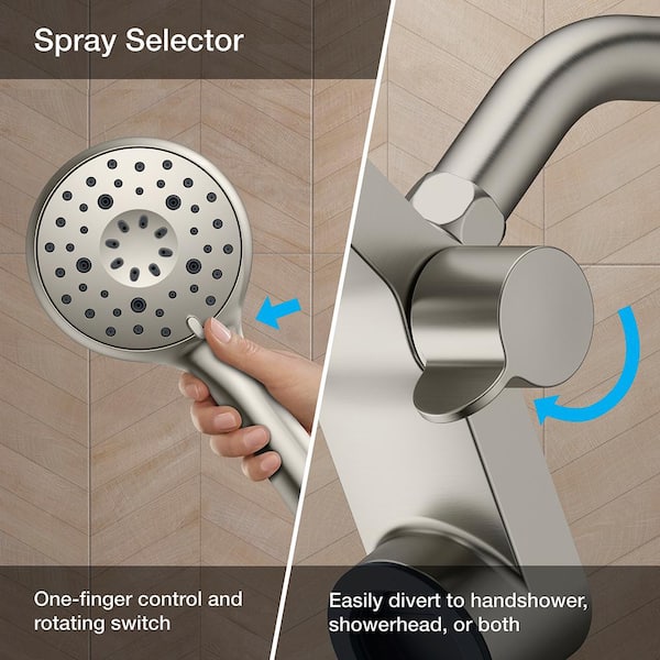 Moen 90 Degree Brushed Nickel 1-Spray Handheld Shower 1.75-GPM (6.6-LPM) Moen 90 Degree Brushed Nickel 1-Spray Handheld Shower 1.75-GPM (6.6-LPM)