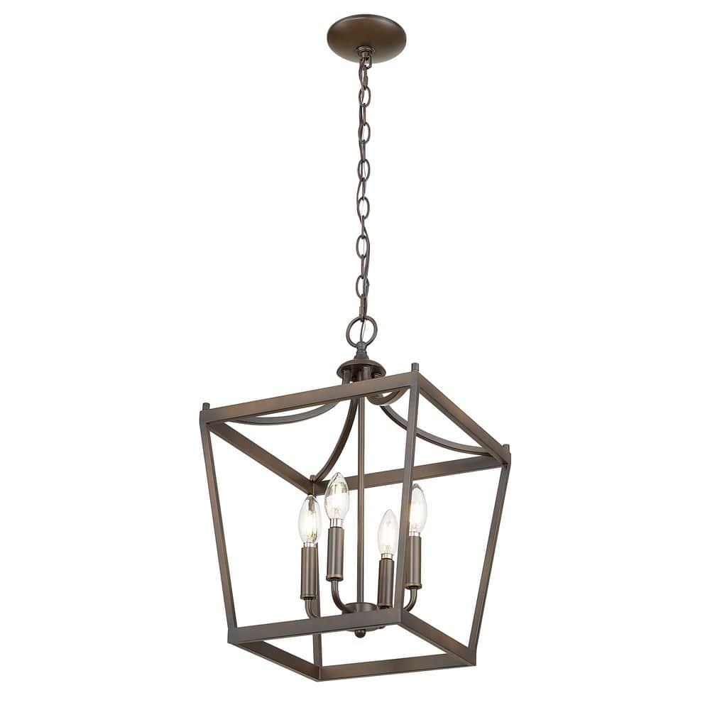 Kennedy 20'' Matte Black and Bronze Crystal Globe Pendant Light