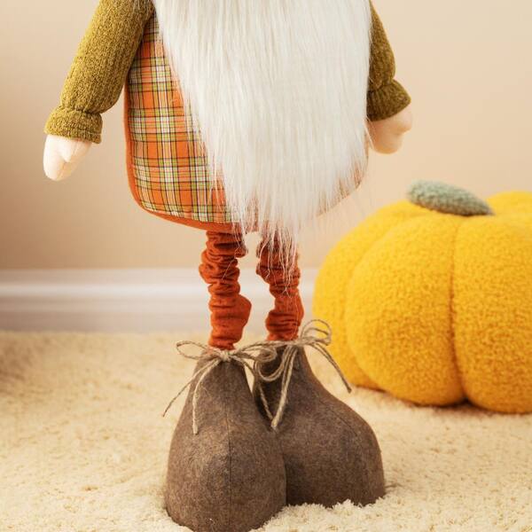 Glitzhome 39inH/27inH Telescoped Fabric Fall Gnome Standing Figurine Home Decor outlets