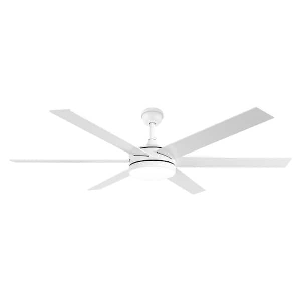 SkyFan Cassiopeia 60 in. 6-Blade Color Changing LED White Plug & Play Ceiling Fan