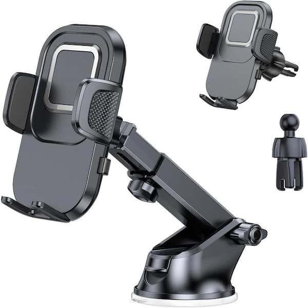 Car Phone Holder Mount for Car Windshield Dashboard Air Vent Universal in Black