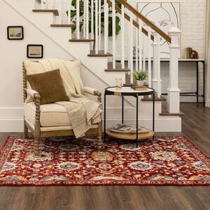 Norwood Red 3 ft. 11 in. x 6 ft. Traditional Ornamental Agra Area Rug