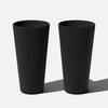Veradek Demi 26 in. Round Black Plastic Tall Planter (2 Pack) DMV26B-2PK