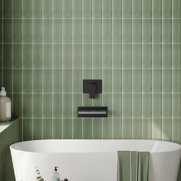 Farne Muse Single-Handle Wall Mount Roman Tub Faucet with Spot Resist in Matte Black (Valve Included)