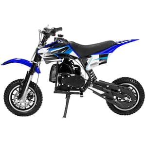 49 cc 2-Stroke Blue Gas Power Mini Ride-on Pocket Dirt Bike Dirt Off Road Mini Kids Motorcycle