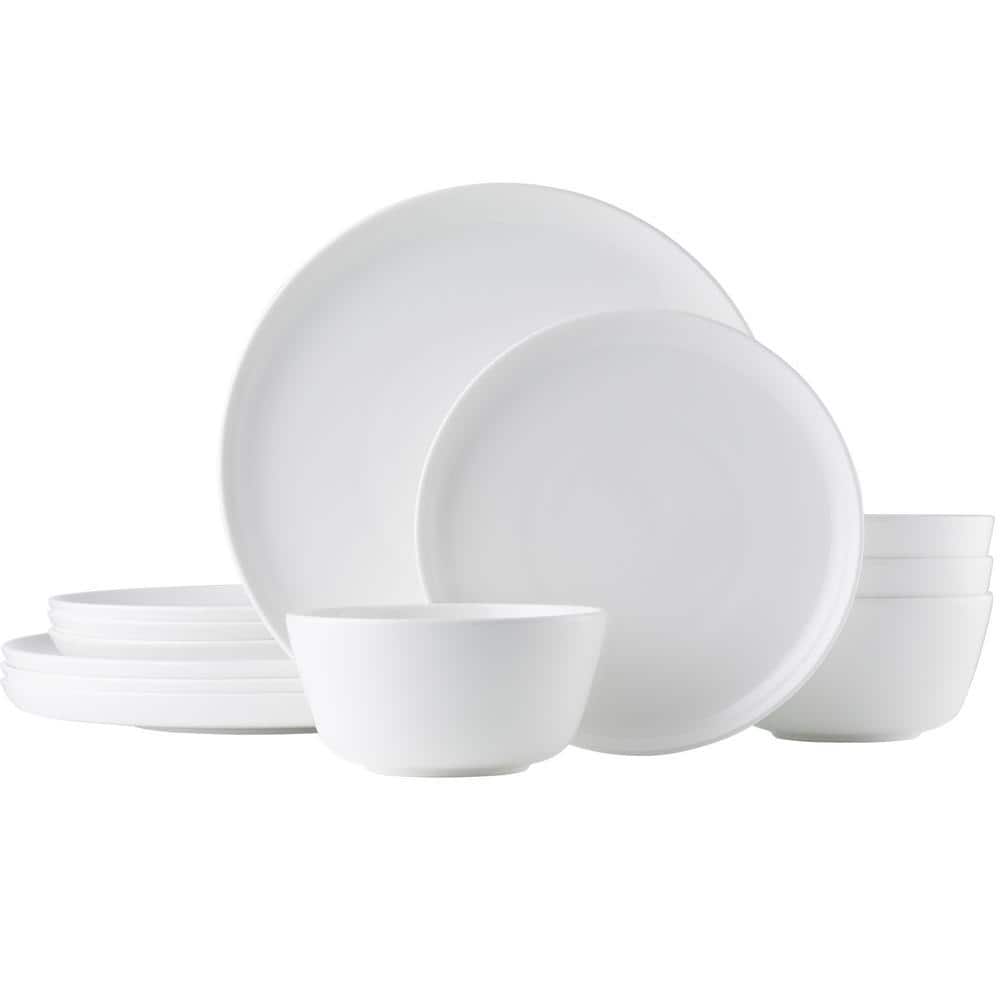 Noritake Marc Newson 12-Piece (White) Bone China Dinnerware Set