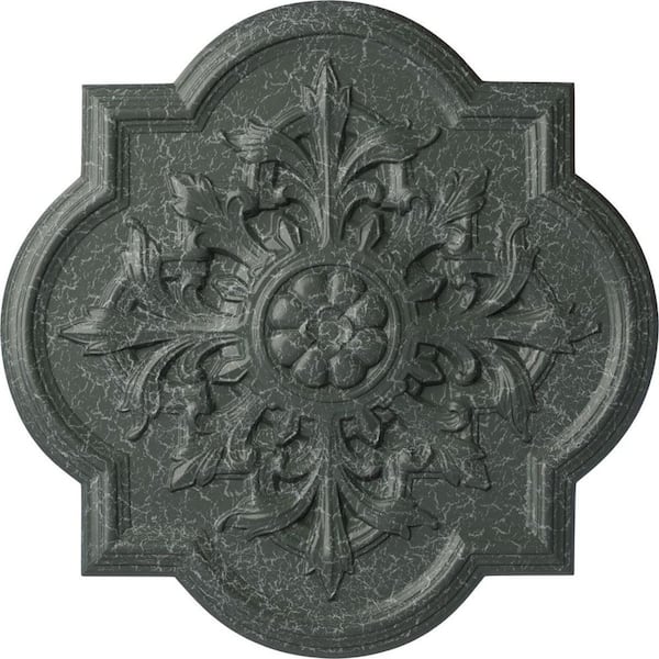 Ekena Millwork 2" x 31-1/4" x 31-1/4" Polyurethane Bonetti Ceiling Medallion, Athenian Green Crackle