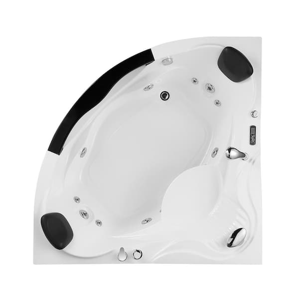 Empava 59 Whirlpool Bathtub, Jetted Tub with Light,SPA Hydromassage