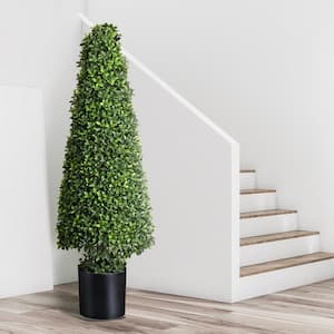 American Cone Topiary 37 in. Green Artificial Boxwood in Pot