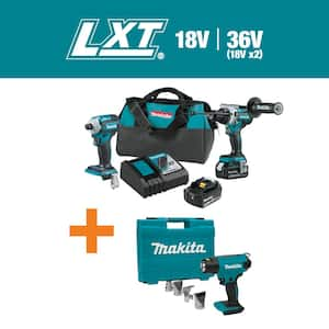 18V LXT Lithium-Ion Brushless Cordless Combo Kit 5.0 Ah (2-Piece) with bonus 18V LXT Lithium-Ion Cordless Heat Gun