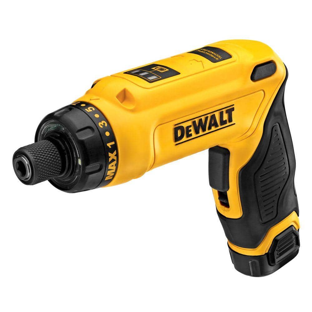 DEWALT 8V MAX Cordless Gyroscopic Screwdriver with Adjustable Handle, (1)  1.0Ah Battery, Charger and Bag DCF680N1 - The Home Depot