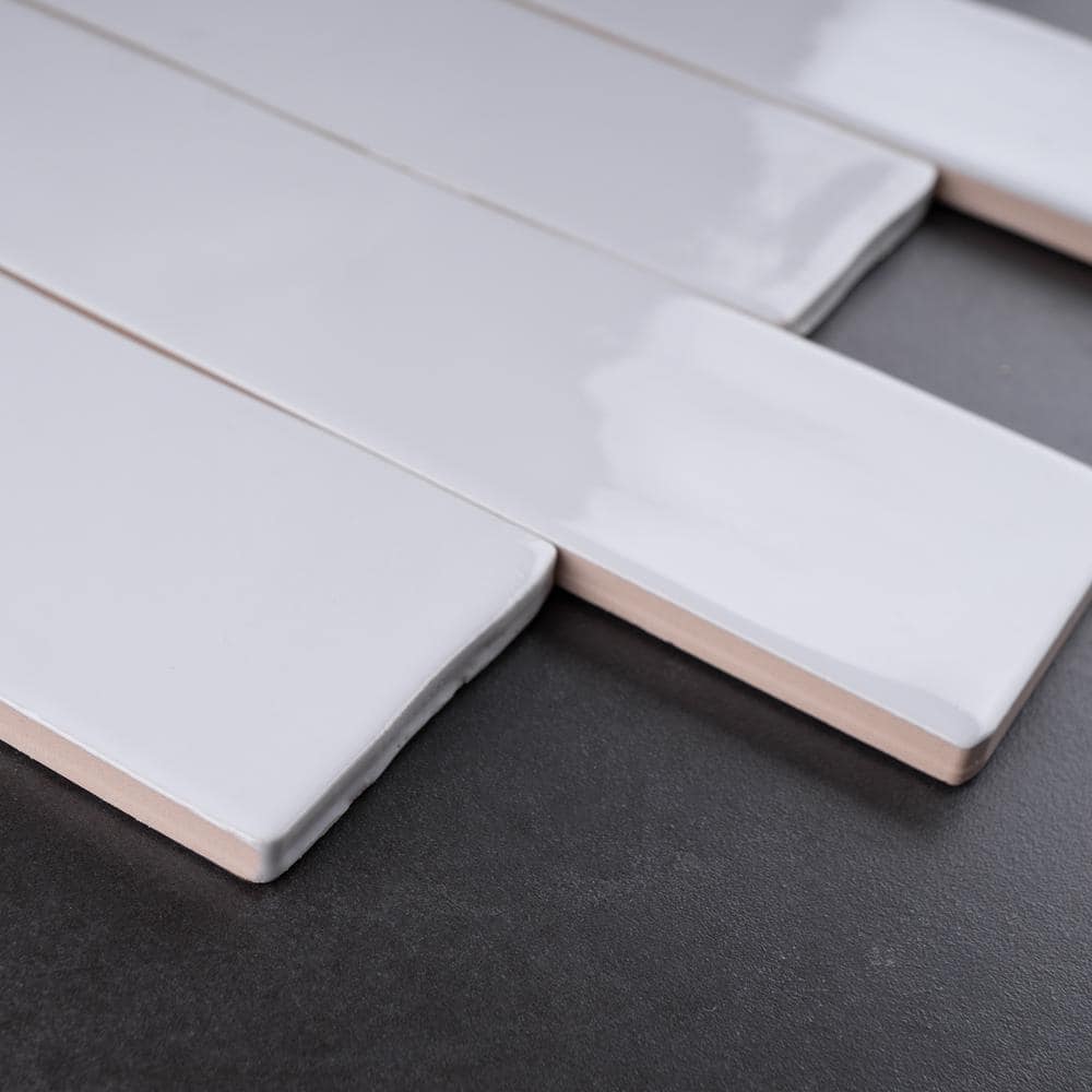 White Glossy Ceramic 3x12 Subway Wall Tile