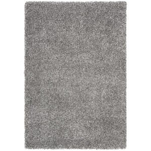 Royal Shag Gray 5 ft. x 8 ft. Gradient Solid Area Rug