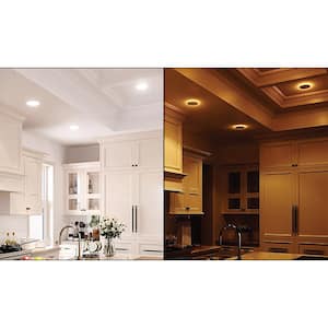 4 in. Canless Adjustable CCT Integrated LED Recessed Light Trim Night Light 650lms New Construction Remodel (12-Pack)