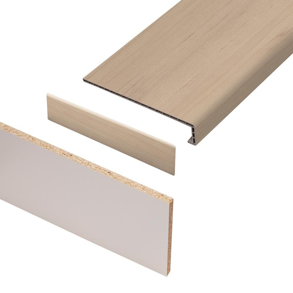 MUIRFIELD MAPLE 53mm x 48in x 12in Single Exact Match Square Nose Stair Tread + Riser Combo Kit price history on PriceWatchPro