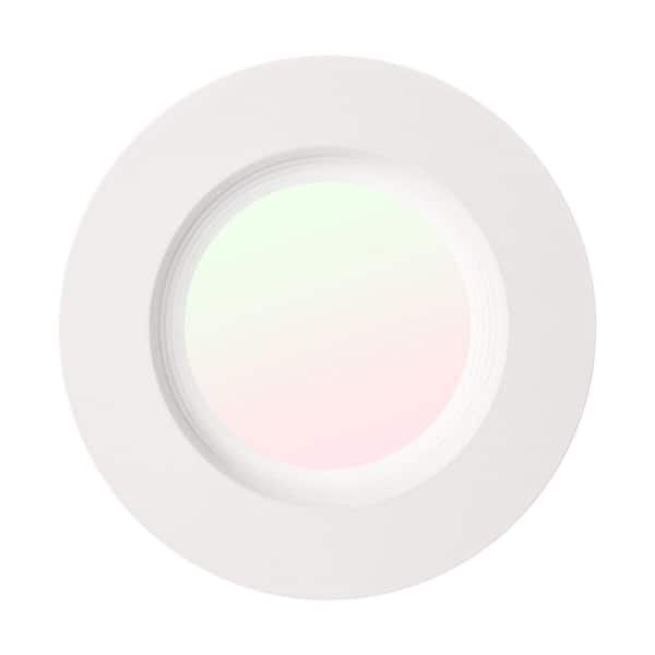 10 Pack Integrated LED Recessed Light Trim 4 in. Retrofit Can Lights 750 LM 9W 120V 10% to 100% Dimmable Fit, E26 Base