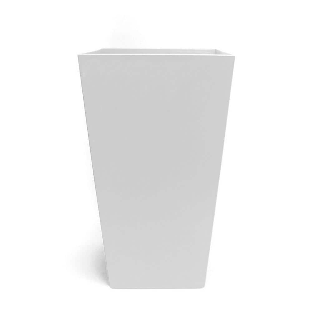Casper White 20" Contemporary Square Recycled Planter