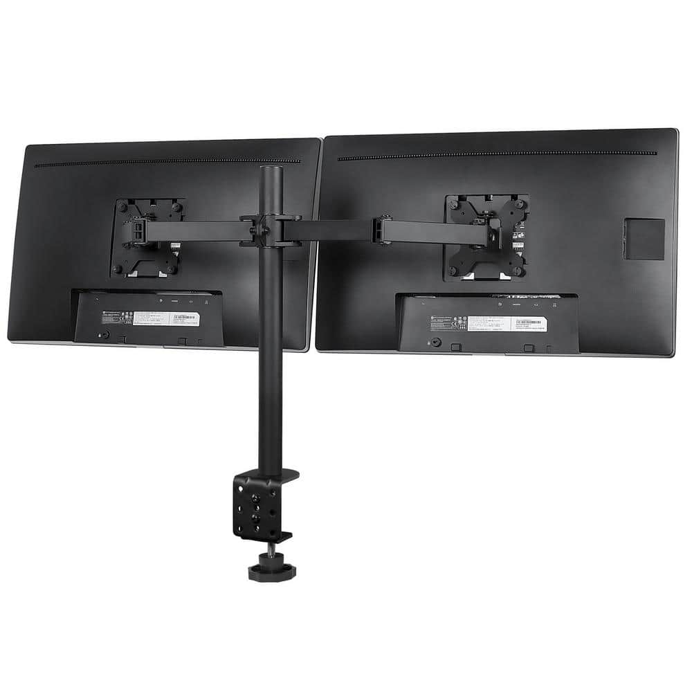 ErgoFlex Black Steel Dual Monitor Desk Mount, Full-Motion 19"-32"