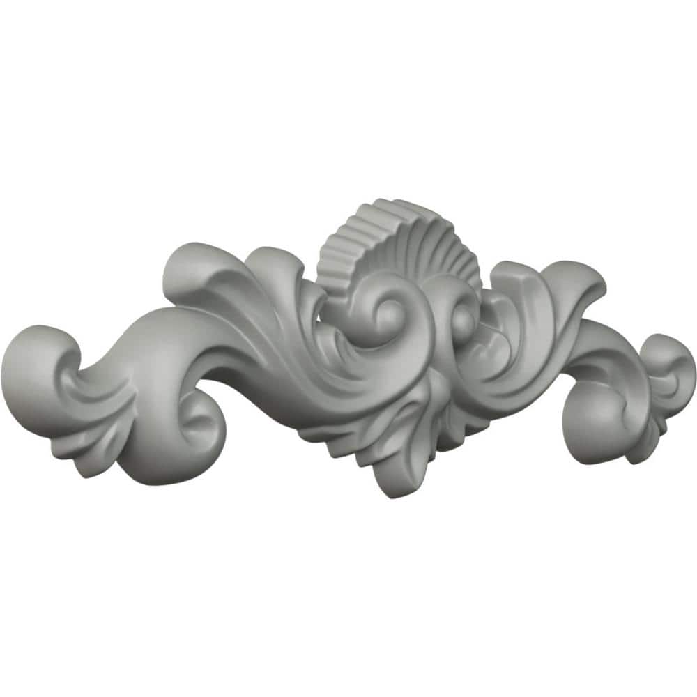 Primed Gray Polyurethane Shell Onlay Moulding 14 3/8"W x 4 1/2"H