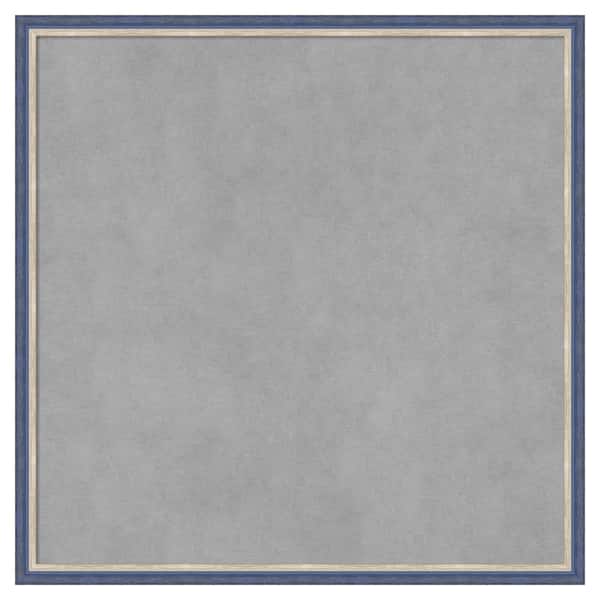 Amanti Art Theo Blue Narrow 21 in. x 21 in Framed Magnetic Board