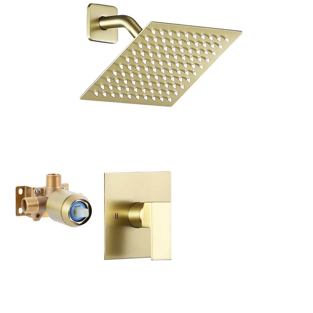 Single Handle 1-Spray Shower Faucet 1.75 GPM with Pressure Balance, in Brus