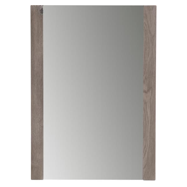Domani 20 in. W x 28 in. H Framed Rectangular Bathroom Vanity Mirror in White Washed Oak