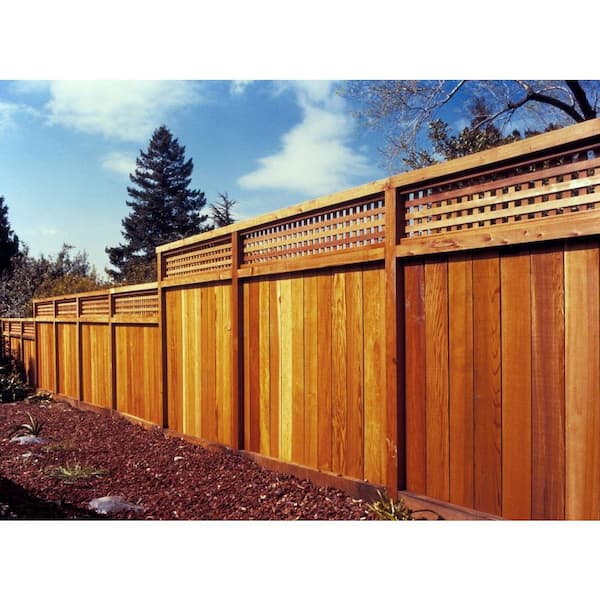 Mendocino Forest Products 1-3/8 in. x 2 ft. x 8 ft. Redwood Square Hole  Privacy Lattice 16773 - The Home Depot