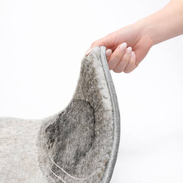 Dream Shag Premium Machine Washable Abstract ADS545 Gray 9 ft. x 12 ft. Area Rug