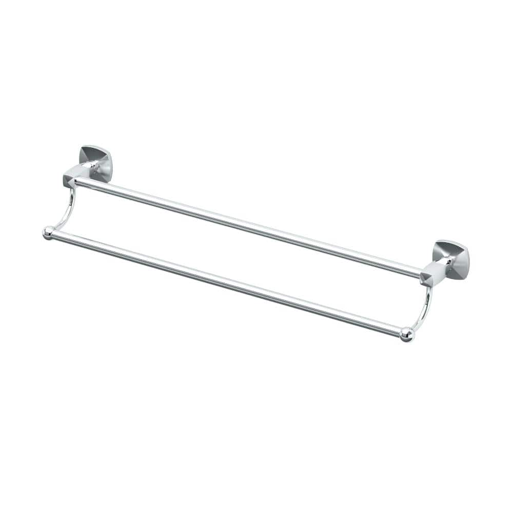 Gatco Jewel 24 in. Double Towel Bar in Chrome 4144