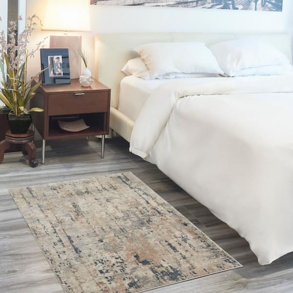 Concerto Beige/Grey 3 ft. x 5 ft. Abstract Contemporary Kitchen Area Rug