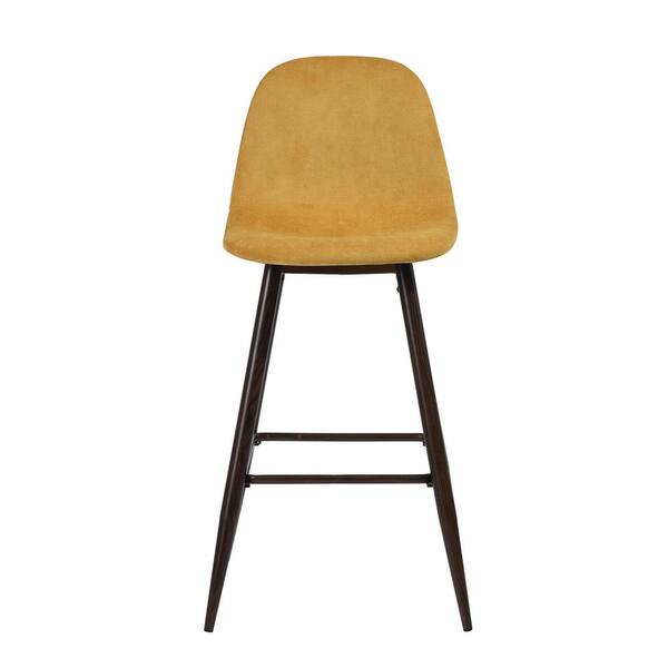 STICKON 37.4 in. Yellow Back Steel 26 in. Bar Stool with Polyester Seat (Set of 2) HYM-HD04280458 - The Home Depot