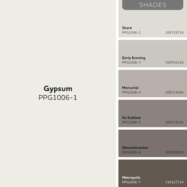 【カナダ】ジプサム【gyp1】 Glidden Essentials 1 gal. PPG1006-1 Gypsum Eggshell Interior