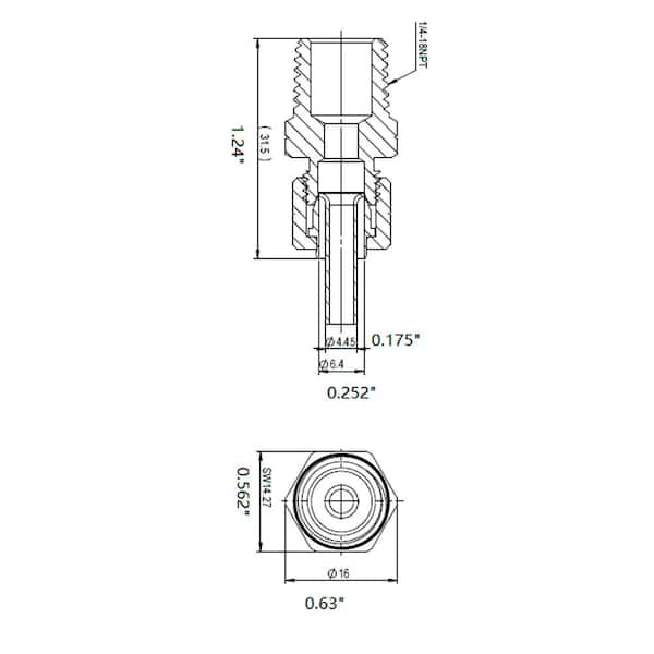 1/4 in. OD Compression x 1/4 in. MIP Brass Adapter Fitting