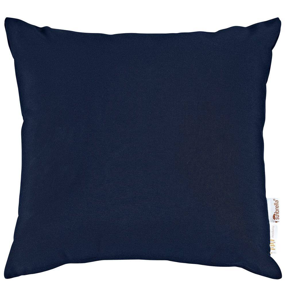 Navy Blue Sunbrella Canvas Square Outdoor Pillow Set