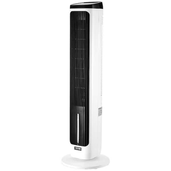 40" Oscillating Tower Fan 24H Timer 23.3 ft/s High Velocity with Remote Control in White
