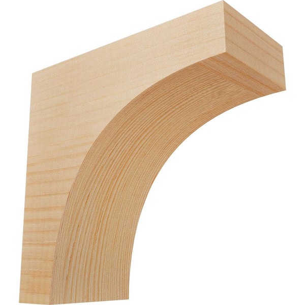 Ekena Millwork 3-1/2 in. x 8 in. x 8 in. Douglas Fir Huntington Smooth Corbel