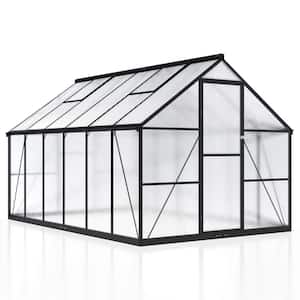 VIWAT 8 ft. W x 12 ft. D Greenhouse for Outdoors, Polycarbonate