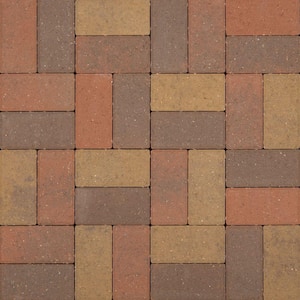 Plaza Rectangle 8.27 in. L x 5.51 in. W x 2.36 in. H Old Town Blend Concrete Paver (300-Pieces/ 95 sq. ft./ Pallet)