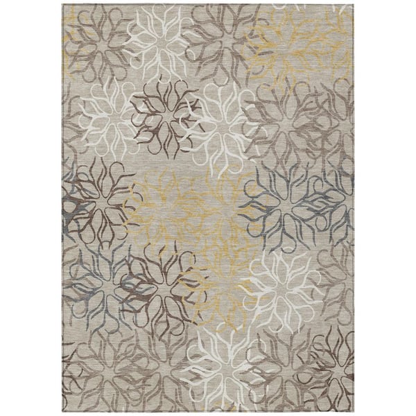 Chantille Machine Washable Indoor/Outdoor Abstract ACN2973 Beige 10 ft. x 14 ft. Area Rug