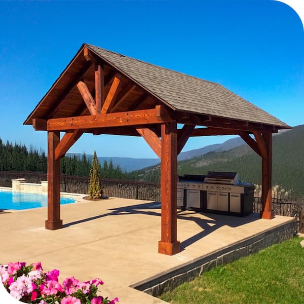 Lawnmaster Pro Assembled Gable 18 ft. x 18 ft. Premium Heavy North