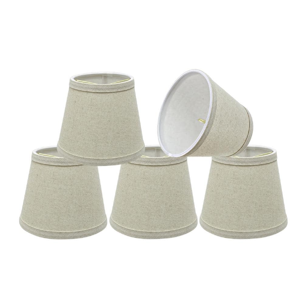 Aspen Creative Corporation 6 in. x 5 in. Light Grey Hardback Empire Lamp Shade (5-Pack)