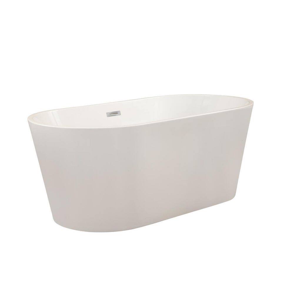 Cielo 67.3'' White Freestanding Acrylic Bathtub