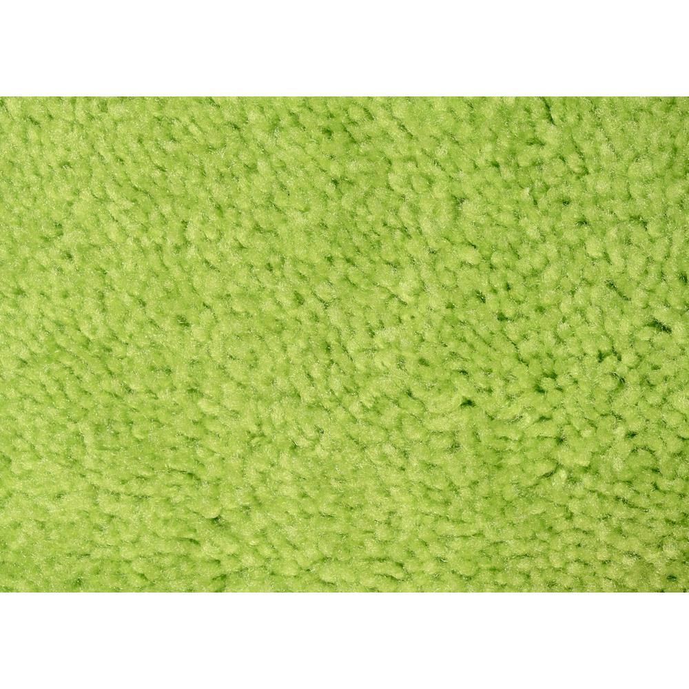 Lime-Aid Green Plush Nylon 2-Piece Bath Rug Set