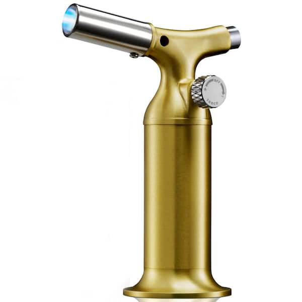 Solid Copper Construction Torch Lighter Adjustable Flame Refillable Butane Kitchen Soldering Cooking Tool