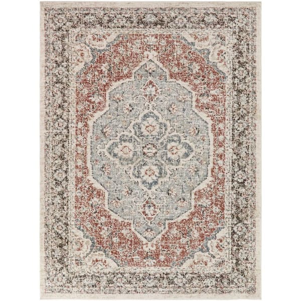 Parish Rust 8 ft. x 10 ft. Traditional Oriental Area Rug