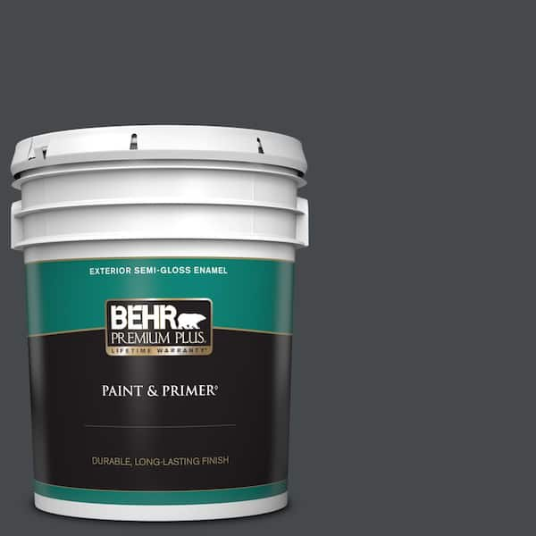 BEHR PREMIUM PLUS 5 gal. Home Decorators Collection #HDC-WR14-4 Winter Coat Semi-Gloss Enamel Exterior Paint & Primer