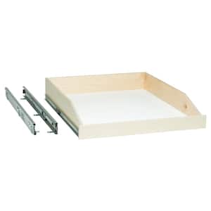 Made-To-Fit Slide-Out Shelf 6 in. to 36 in. Wide Full-Extension with Soft Close Choice of Wood Front